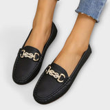 Σάρα | Εκλεπτυσμένα κλασικά δερμάτινα slip-on μοκασίνια