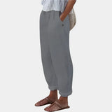 Άννα | Κομψό λινό παντελόνι με τσέπες